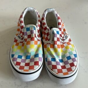 Vans color checkered shoes for kids Size 2